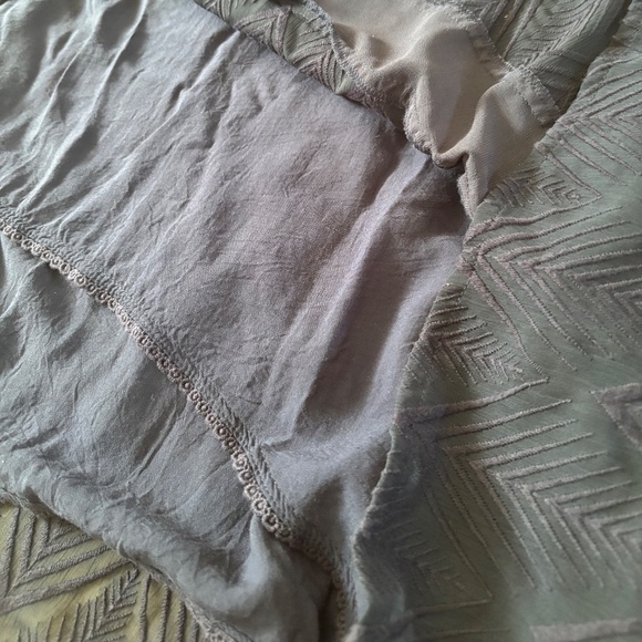 Anthropologie Holding Horses Navy Crochet Agusta Textured Chiffon Swing Dress - Picture 7 of 7